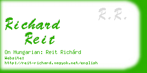 richard reit business card